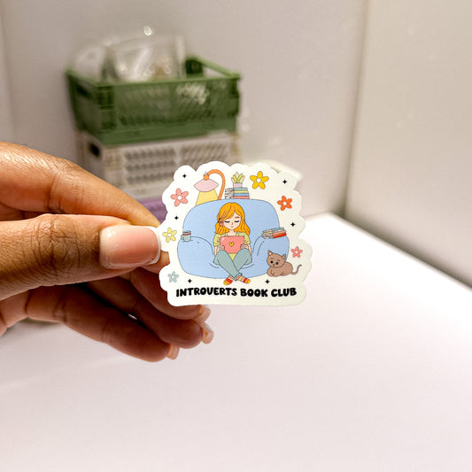 Introverts Book Club Sticker
