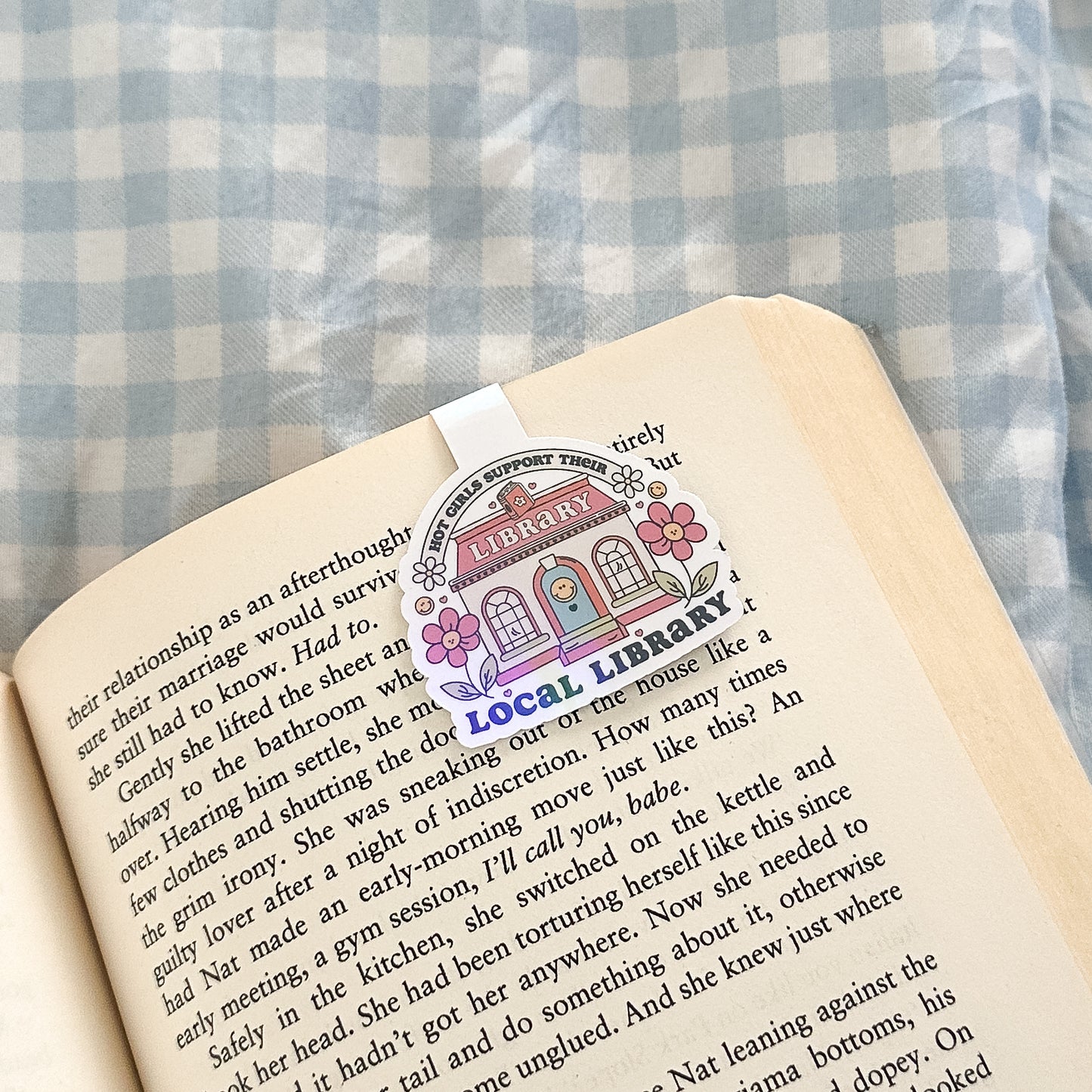 Hot Girls Support Their Local Library Magnetic Bookmark