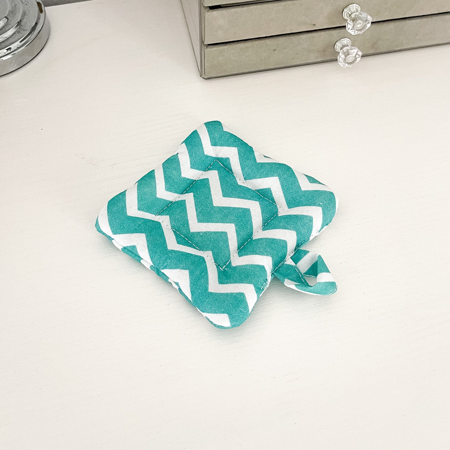 Teal Aztech Pillow Coaster