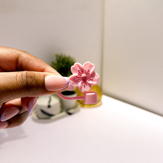 Pink Daffodils Straw Topper