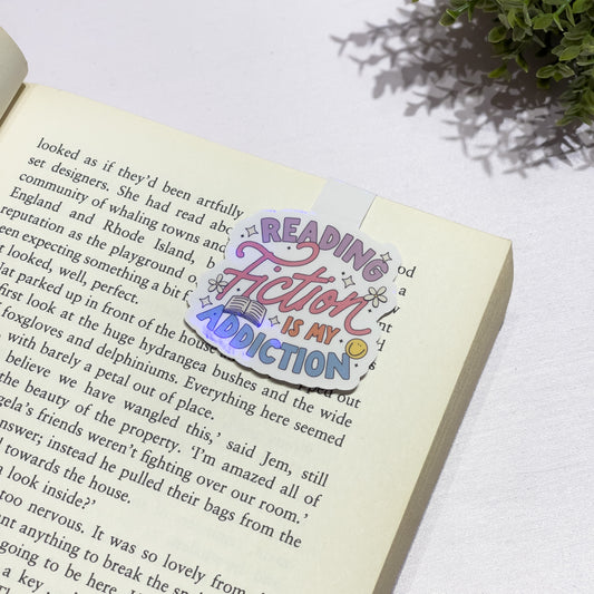 Reading Fiction Is My Addiction Magnetic Bookmark