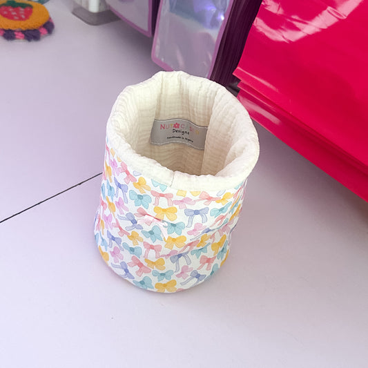 Colorful Bows Vanity Bucket