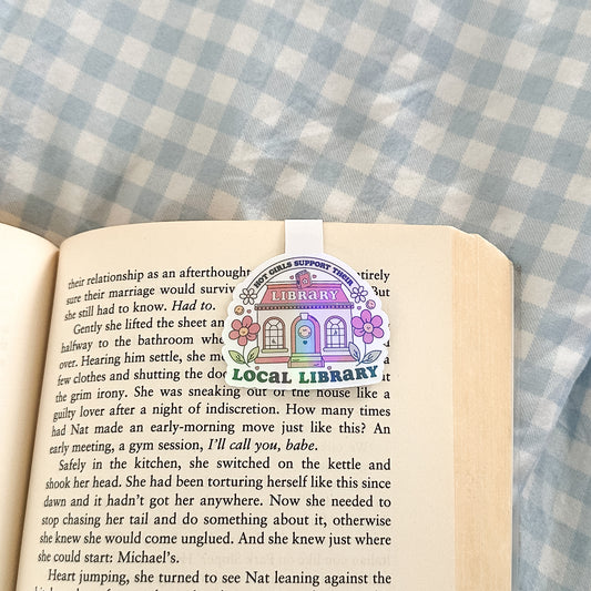 Hot Girls Support Their Local Library Magnetic Bookmark