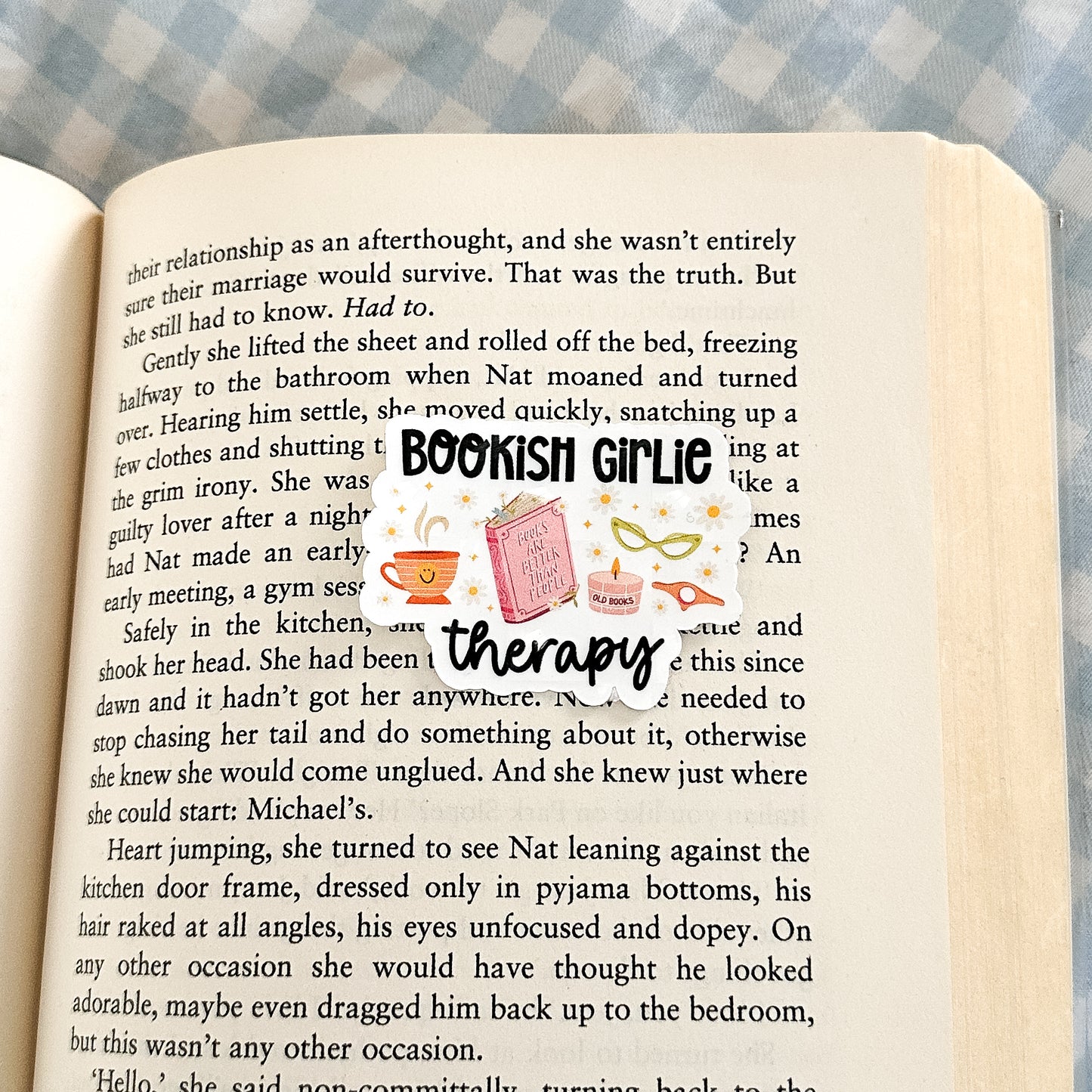 Bookish Girlie Therapy Sticker