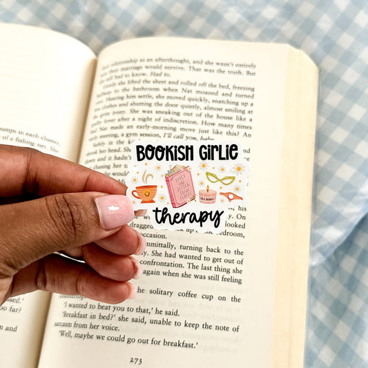Bookish Girlie Therapy Sticker