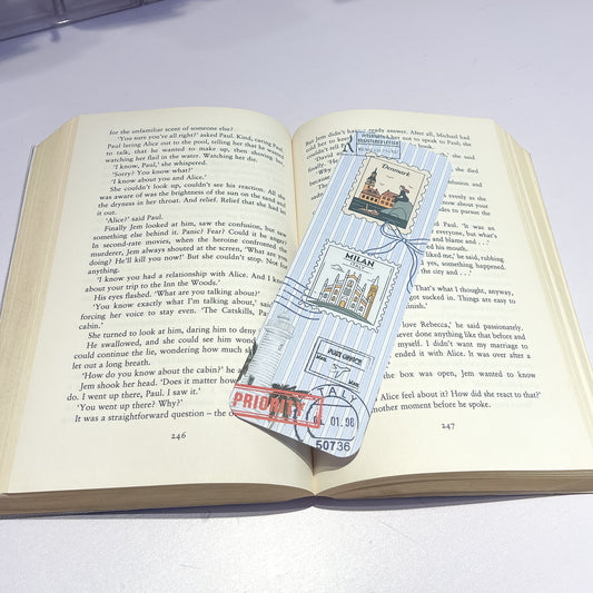 Postal Stamps Paper Bookmark