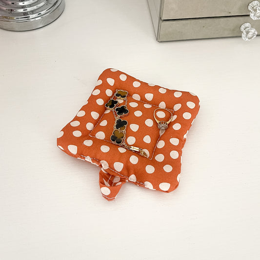 Brown Polka Dot Pillow Coaster