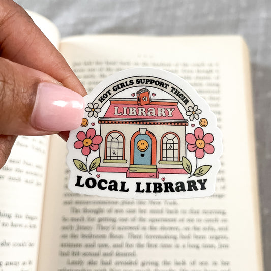 Hot Girls Support Their Local Library Sticker