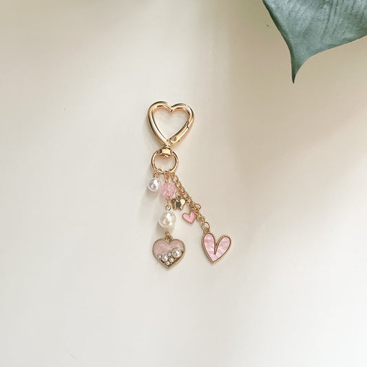 Heart Pearl Kindle Keychain